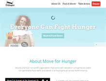 Tablet Screenshot of moveforhunger.org